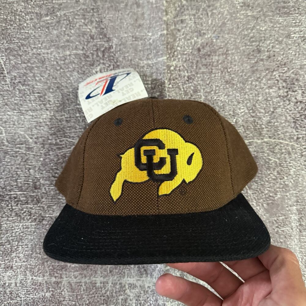 NWT Men's Vintage 90's Logo Athletic Colorado Buffaloes Brown Dome Snapback Hat